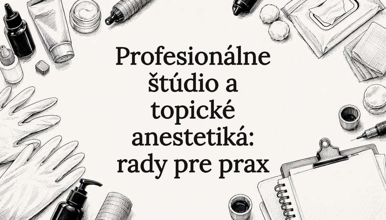 Profesionálne štúdio a topické anestetiká: rady pre prax